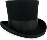 Black Felt Cowboy Top Hat